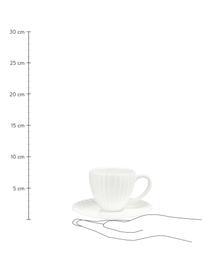 Tazas con platitos de porcelana Radius, 2 uds., Porcelana fina de hueso (porcelana)
Fine Bone China es una pasta de porcelana fosfática que se caracteriza por su brillo radiante y translúcido., Blanco, Ø 7 x Al 6 cm