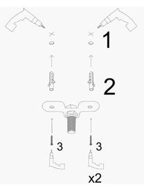 Cluster-Pendelleuchte Kem in Messing, Baldachin: Metall, beschichtet, Messingfarben, Schwarz, Ø 43 cm