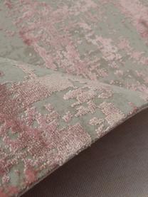 Tappeto vintage con frange effetto lucido Cordoba, Retro: cotone, Grigio, tonalità rosa, Larg. 130 x Lung. 190 cm (taglia S)