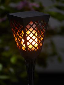 Solar padverlichting Flame met vlammeneffect, Lampenkap: kunststof, Zwart, Ø 12 x H 79 cm