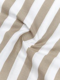 Pruhovaná posteľná bielizeň z bavlneného perkálu Yuliya, Sivobéžová, biela, 135 x 200 cm + 1 vankúš 80 x 80 cm