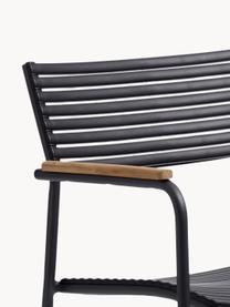 Chaise de jardin à accoudoirs Mood, Noir, larg. 60 x prof. 56 cm