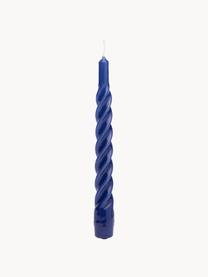 Candela a bastoncino Twisted 6 pz, Cera paraffinica, Blu scuro, Alt. 20 cm