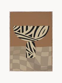 Poster Kyrr Vase I, 210 g de papier mat de la marque Hahnemühle, impression numérique avec 10 couleurs résistantes aux UV, Tons beiges, noir, larg. 30 x haut. 40 cm