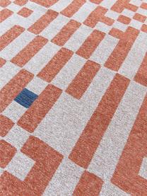 Alfombra con estampado gráfico Honey, 100% poliéster, Terracota, Off White, azul claro, An 80 x L 150 cm (Tamaño XS)