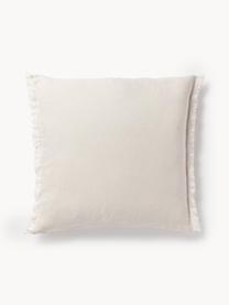 Housse de coussin pur lin avec franges Luana, 100 % pur lin

Le lin est naturellement doté d'un toucher plutôt rugueux et d'un aspect froissé
Sa résistance élevée au accrocs lui confère robustesse et longévité, Blanc crème, larg. 50 x long. 50 cm