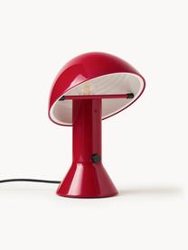 Petite lampe à poser avec abat-jour réglable Elmetto, Plastique laqué, Rouge, Ø 22 x haut. 28 cm