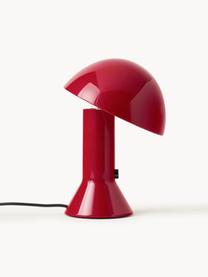 Petite lampe à poser avec abat-jour réglable Elmetto, Plastique laqué, Rouge, Ø 22 x haut. 28 cm