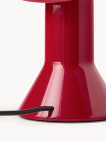 Kleine tafellamp Elmetto met verstelbare lampenkap, Kunststof, gelakt, Rood, Ø 22 x H 28 cm