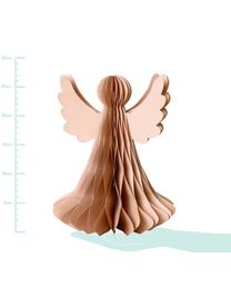 XL decoratief object Angel, Papier, Oudroze, Ø 21 x H 27 cm