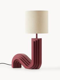 Designová stolní lampa Luomo, Béžová, vínově červená, Š 43 cm, V 61 cm