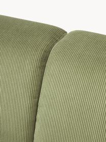 Cord-Sofa Melva (2-Sitzer), Bezug: Cord (92% Polyester, 8% P, Gestell: Massives Kiefernholz, Spa, Füße: Kunststoff Dieses Produkt, Cord Olivgrün, B 198 x T 101 cm