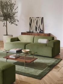 Canapé 2 places en velours côtelé Melva, Velours côtelé vert olive, larg. 198 x prof. 101 cm