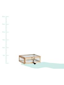 Aufbewahrungsbox Tinka, Rahmen: Metall, vermessingt, Messingfarben, 9 x 4 cm