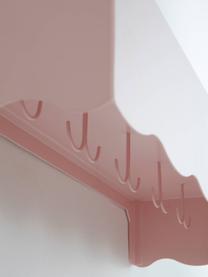 Porte-manteau mural en métal Waway, Acier, revêtement par poudre, Rose pâle, larg. 80 x haut. 25 cm