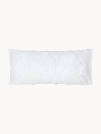 Funda de almohada texturizada de percal Faith, Blanco, An 45 x L 110 cm