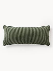 Poduszka ze sztruksu Kylen, Oliwkowy zielony, S 30 x D 70 cm