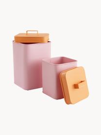 Set di 2 contenitori per alimenti Luca, Metallo rivestito, Rosa chiaro, arancione, Set in varie misure