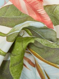 Kissenhülle Tropicana mit Fransen, Fransen: Viskose, MehrfarbigFransen: Dunkelgrün, 40 x 40 cm