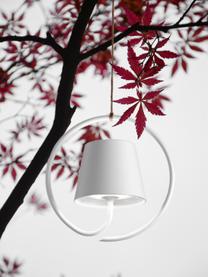 Petite suspension LED mobile Poldina, intensité lumineuse variable, Aluminium, enduit, Blanc, mat, Ø 20 x haut. 20 cm