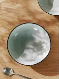 Ručne vyrobený hlboký tanier z kameniny Thalia, 2 ks, Kamenina, Sivá, Ø 22 x V 6 cm