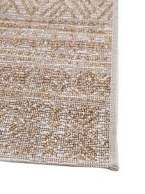 Tapis d'entrée intérieur extérieur style ethnique Cleo, 90 % polypropylène, 10 % polyester, Beige, tons bruns, larg. 80 x long. 240 cm