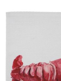 Tovaglietta con motivo aragosta Ocean, Poliestere, Bianco, rosso, Larg. 30 x Lung. 45 cm
