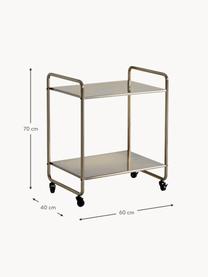 Servierwagen Morris, Metall, beschichtet, Goldfarben, hell, B 60 x H 70 cm