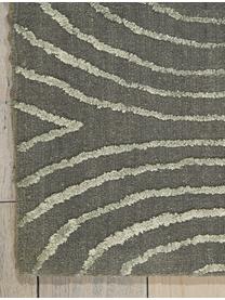 Ręcznie tuftowany dywan z wypukłym wzorem Vita Illusion, Zielony mchowy, S 150 x D 215 cm