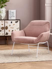 Fauteuil lounge rose Austin, Tissu rose