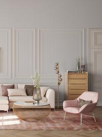 Fauteuil lounge rose Austin, Tissu rose