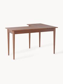 Rohový psací stůl z mangového dřeva se zásuvkami Paul, Masivní lakované mangové dřevo, Mangové dřevo, Š 135 cm, H 100 cm