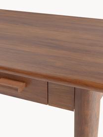 Rohový psací stůl z mangového dřeva se zásuvkami Paul, Masivní lakované mangové dřevo, Mangové dřevo, Š 135 cm, H 100 cm