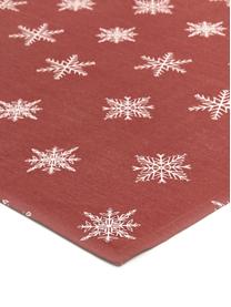 Mantel Snow, 100% algodón de cultivos sostenible de algodón, Rojo, blanco, An 145 x L 200 cm