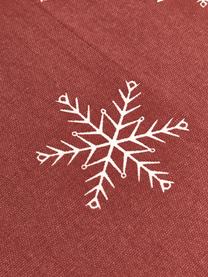 Tischdecke Snow, 100% Baumwolle, aus nachhaltigem Baumwollanbau, Rot, Weiß, 145 x 200 cm