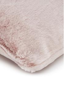 Housse de coussin 45x45 imitation fourrure Mette, Rose