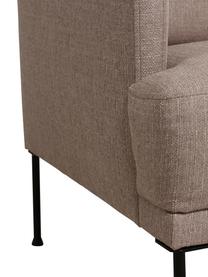 Sessel Fluente, Bezug: 100% Polyester 35.000 Sch, Gestell: Massives Kiefernholz, FSC, Beine: Metall, pulverbeschichtet, Webstoff Taupe, B 74 x T 85 cm