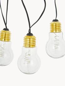 Ghirlanda a LED con funzione timer Bulb, 100 cm, 5 lampadine, Trasparente, dorato, Lung. 100 cm