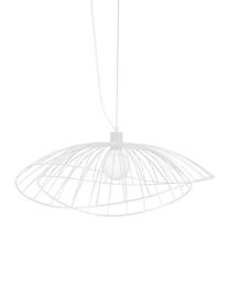 Design hanglamp Ray in wit, Lampenkap: gecoat metaal, Baldakijn: metaal, Wit, Ø 70 x H 37 cm