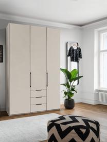 Drehtürenschrank Monaco, 3-türig, Korpus: Holzwerkstoff, foliert, Griffe: Metall, beschichtet, Beige, B 148 x H 216 cm