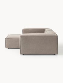 Modulares Ecksofa Lennon, Bezug: 100 % Polyester Der strap, Gestell: Massives Kiefernholz, Spe, Füße: Kunststoff Dieses Produkt, Webstoff Taupe, B 238 x T 180 cm, Eckteil links