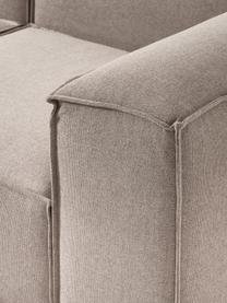 Modulares Ecksofa Lennon, Bezug: 100 % Polyester Der strap, Gestell: Massives Kiefernholz, Spe, Füße: Kunststoff Dieses Produkt, Webstoff Taupe, B 238 x T 180 cm, Eckteil links