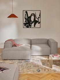 Canapé d'angle modulable Lennon, Tissu taupe, larg. 238 x prof. 180 cm, méridienne à gauche