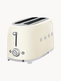 Langschlitztoaster 50's Style, Edelstahl, lackiert, Cremeweiß, glänzend, B 41 x T 21 cm