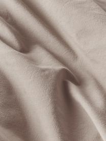 Federa in cotone percalle lavato Debbie, Tortora, Larg. 50 x Lung. 80 cm