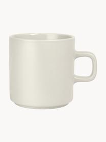Tazza caffè opaco/lucido 6 pz, Ceramica, Bianco crema, Ø 9 x Alt. 9 cm, 250 ml