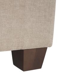 Divano 2 posti in tessuto beige Warren, Struttura: legno, Rivestimento: 60% cotone, 40% lino Il r, Gambe: legno nero, Tessuto beige, Larg. 178 x Alt. 85 cm