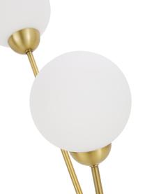 Lampadaire multiple en métal doré Twiggy, Blanc, laiton