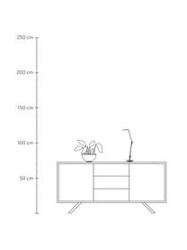 Dimbare Aledin Tec LED bureaulamp, uitschuifbaar, Lamp: geverfd polycarbonaat, ge, Zwart, Ø 21 x H 48 cm
