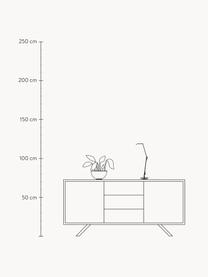 Lámpara de escritorio LED regulable y extensible Aledin Tec, Lámpara: policarbonato pintado, al, Cable: plástico, Negro, Ø 21 x Al 48 cm